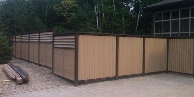 2 Tone Louvered Privacy Fence