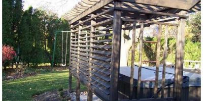 Arbor and Louvered Walls