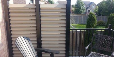 Backyard Privacy Screen with Louvers