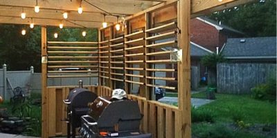 FLEXfence was used on the walls around the barbecue to allow for ventilation.