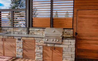 Stunning Louvered BBQ Enclosure Made with FLEXfence