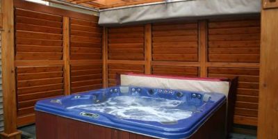 Louvered Hot Tub Enclosure