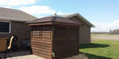 Louvered Hot Tub Gazebo by Steve from Brookport