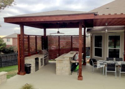 Louvered Outdoor BBQ Enclosure