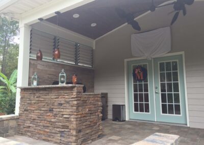 Louvered Outdoor BBQ Patio Enclosure