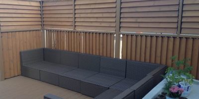 Louvered Privacy Deck Railing