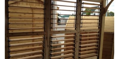 Louvered Privacy Wall on Deck