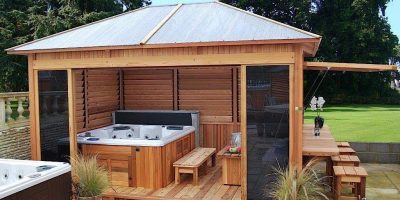 Spa Enclosures with Louvers from Crown Pavilions UK