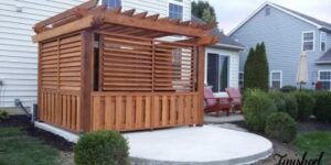 Outdoor Louvered Spa Enclosure Finished
