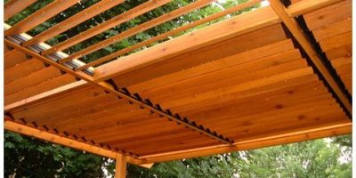 Louvered Roof Pergola on Deck