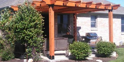 Louvered Pergola with Roof