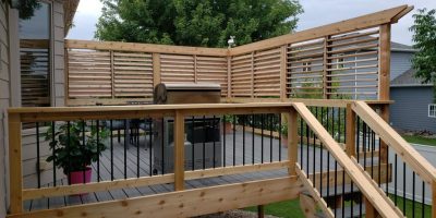 Privacy Wall with Deck Fence Railing