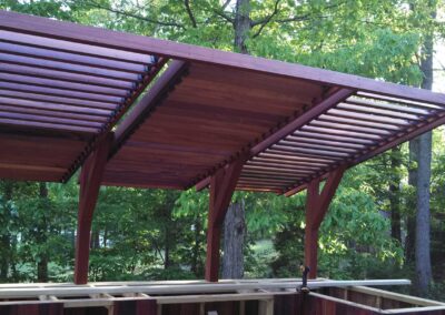 DIY Louvered Awning For BBQ Enclosure