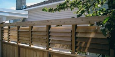 Louvered Railing Tops Closed Awnings