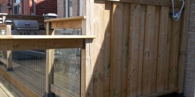 Privacy Fence on Deck with Louvers
