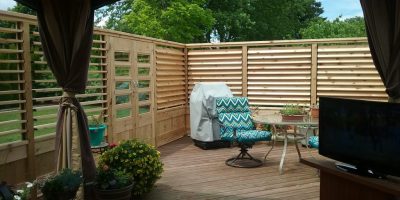 Large louvered deck