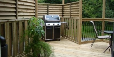 Barbeque Enclosure with Louvers
