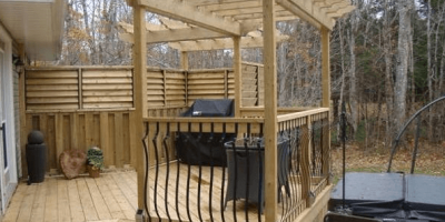 Louvered Barbeque Enclosure