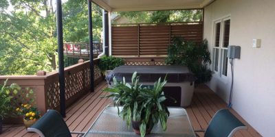 Privacy Screen Deck for Hot Tub