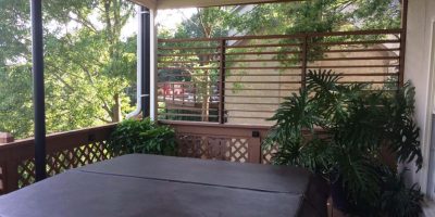 Hot Tub Enclosure with Deck Privacy Fence