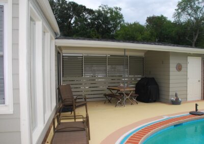 Swimming Pool Privacy Wall created with FLEXfence