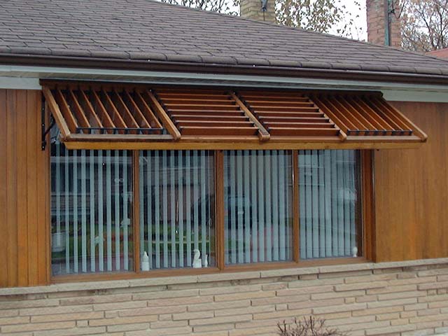 Louvered Window Awnings prepared with FLEXfence