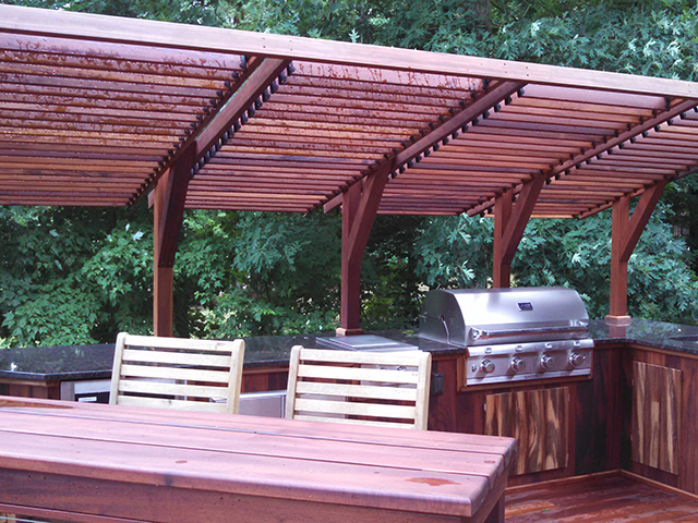 Louvered Roof and BBQ Closure
