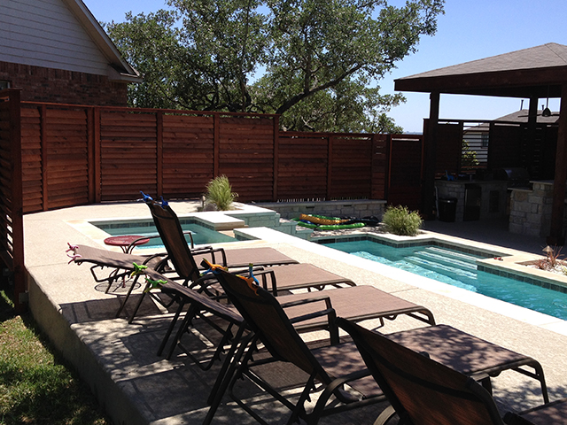 Louvered Deck and Privacy Wall Created With Louver Kit