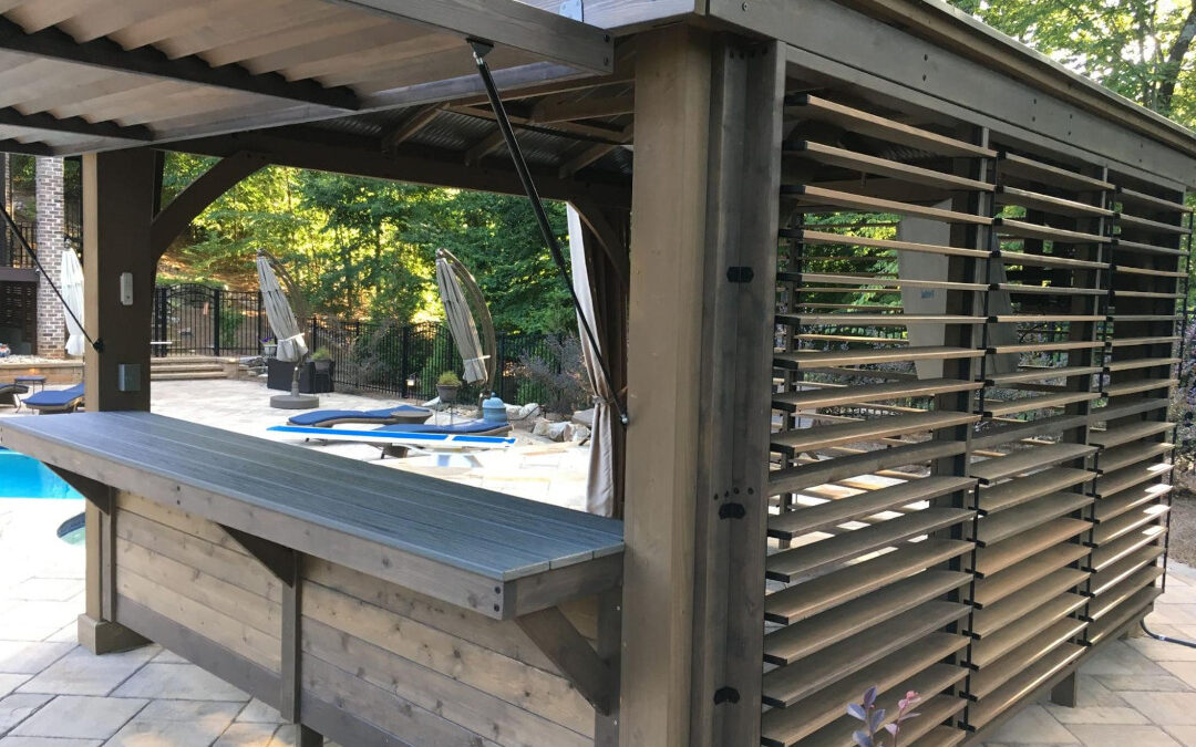 Outdoor BBQ Enclosure Created With FLEXFence Louver Kit Adds Value to Your Home