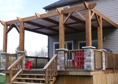 Louvered Pergola Project Created With FLEXfence Louver Kit